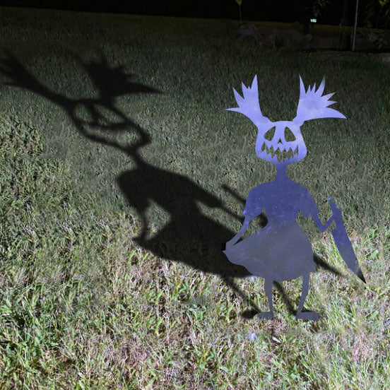 👻Spook Up Your Yard with Our Cute and Unique Ghost Zombie Metal Art - Perfect for Halloween!👻