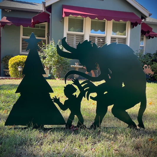 Krampus metal garden stakes