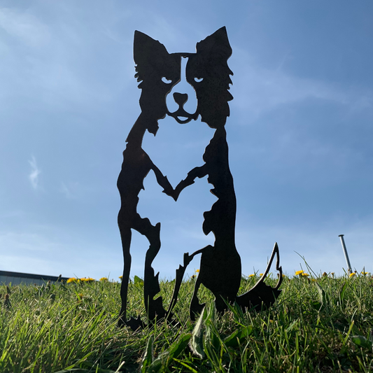 Collie Sheepdog Metal Dog Garden Art