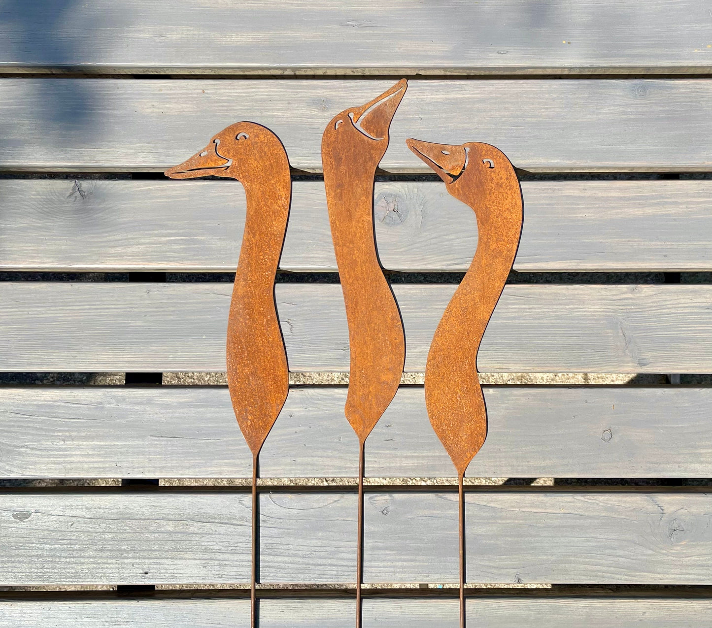 Goose plant stake three-piece set