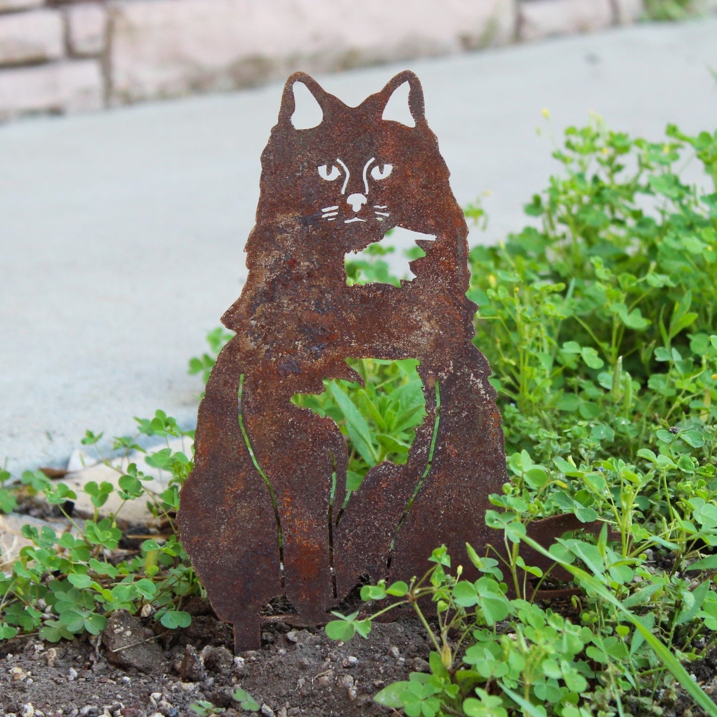 Cat Silhouette | Rust Art | Pet Memorial | Spring Garden Gift | My Metal Rescue