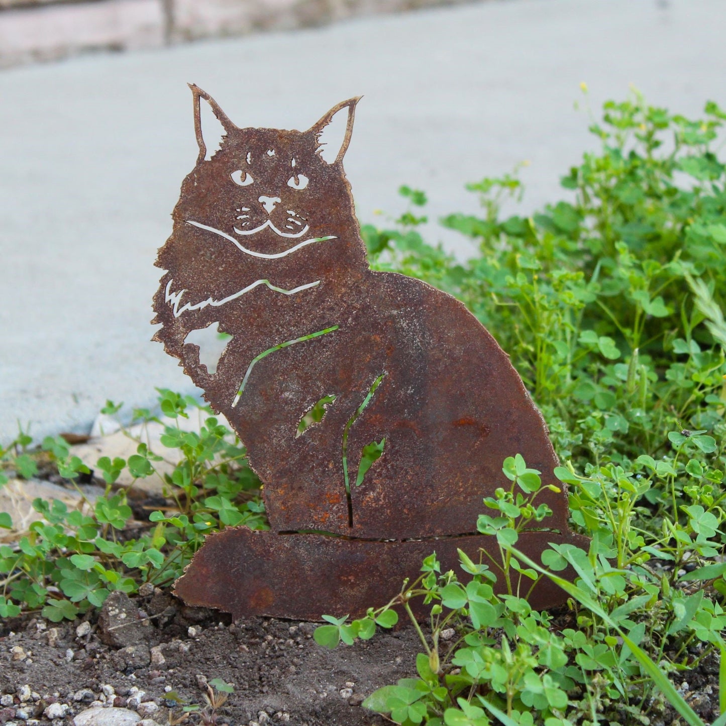 Cat Silhouette | Rust Art | Pet Memorial | Spring Garden Gift | My Metal Rescue